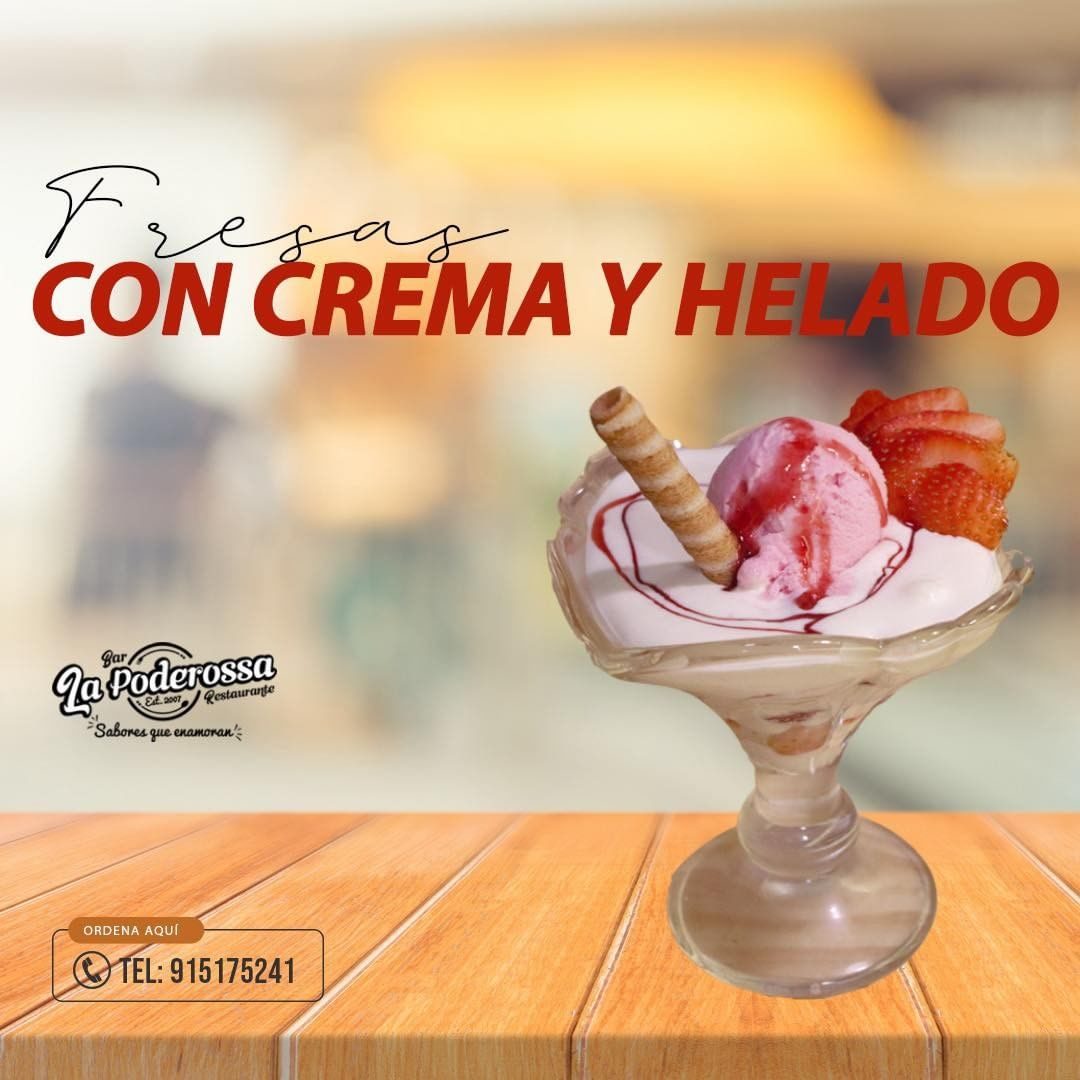 Deliociosas fresas con crema de la casa y helado, no te puedes resistir !!
#Sabores que enamoran! ????

?Visítanos
??Calle Embajadores 92
?? 915 17 52 41
??www.lapoderossa.es
#saboresqueenamoran

#madrid #helado #frutas #comidarapida #ensaladadefrutas #familia #ensaladas #hamburguesas #madrid #comerenmadrid #frutasfrescas #patacones #patacones